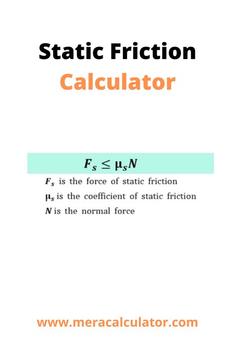 coefficient of friction calculator